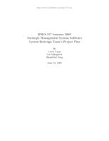 Strategic Management System (Summer2003) IPRO357: Strategic management System-System Redesign Team IPRO357 Summer2003 Project Plan