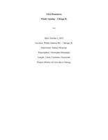 Interview with Chris Dammacco: Audio Transcription