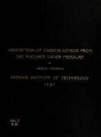 Absorption of carbon dioxide from gas mixtures under pressure