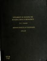 The advisability of changing the municipal shops to motor drive, using power from the system of the Sanitary District of Illinois