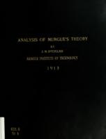 Analysis of Murgue's Theory for Centrifugal Blowers and Pumps