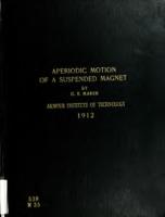 Aperiodic motion of a suspended magnet