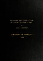Building and operating a cider vinegar plant