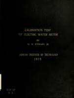 Calibration test of electric water meter