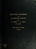 Characteristic performance of an induction generator