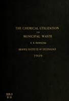 The chemical utilization of municipal waste