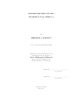 ASSESSMENT METHODS AND TOOLS FOR ARCHITECTURAL CURRICULA