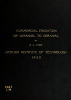 Commercial oxidation of geraniol to geranial