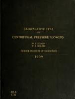 Comparative test of centrifugal pressure blowers