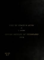 Cost of power in Japan (10,000 K. W. steam, gas and hydro-electric plants)