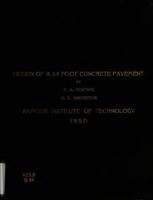 The design and cost of a 24 foot concrete pavement, for Skokie Road, Glencoe, Illinois