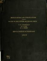 Design details and specifications for a water works system, Buchanan, Mich.