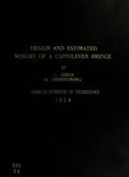 The design and estimated weight of a cantilever bridge