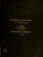 Design and estimate of the improvement of the fifth street road through the Little Vermillion Valley at La Salle, Illinois