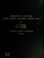 Design of a 13,500 kw steam-turbo-electric power plant