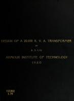 Design of a 20,000 K.V.A. transformer