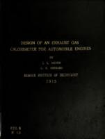 Design of an exhaust gas calorimeter for automobile engines