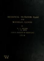 Design of a mechanical filtration plant for Waukegan, Illinois