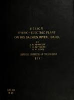 Design of proposed hydro-electric power plant on Big Salmon River, Idaho