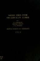 Design of a sanitary sewer system for the town of Glen Ellyn Illinois