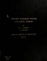 Design of a sanitary sewerage system and disposal plant for the village of Crete, Illinois