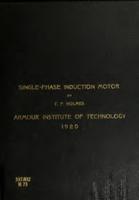 Design of a single-phase induction motor