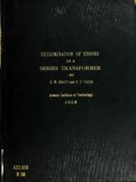 Determination of errors in a series transformer