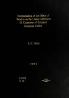 Determination of the effect of tension on the linear coefficient of expansion of stranded aluminum cables