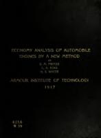 An economy analysis of automobile engines by a new method