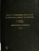 The effect of external fields upon alternating current wattmeters