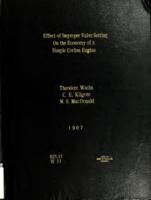 The effect of improper valve setting on the economy of a simple Corliss engine
