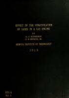An effect of the stratification of gases in a gas engine