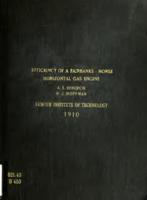 Effect of varying compression on the efficiency of a Fairbanks-Morse horizontal gas engine