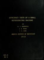 Efficiency and capacity tests of a small absorption refrigerating machine