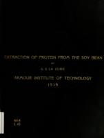 Extraction of protein from soy bean
