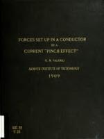Forces set up in a conductor by a current pinch effect