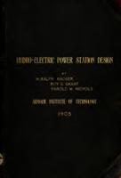 Hydro-electric power station design