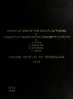 Investigation of the actual stresses in stirrups of reinforced concrete T-beams