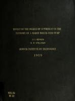 An investigation of the effect of the degree of superheat on the economy of a Marsh boiler-feed pump