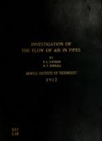 Investigation of the flow of air in pipes