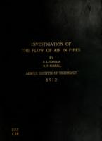 Investigation of the flow of air in pipes
