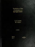Investigation of time of combustion in a gas engine cylinder