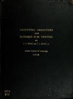 Lightning arresters and schemes for testing
