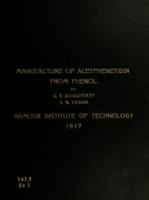 The manufacture of acetphenetidin from phenol