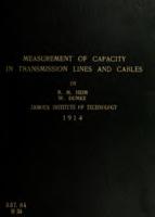 Measurement of capacity in transmission lines and cables