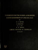 Plans, specifications, and estimate of cost for pavements for the Wassel and Bramberg Austin Subdivision of Chicago Illinois