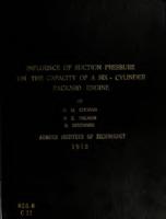 Influence of suction pressure on the capacity and economy of a six-cylinder packard engine