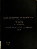 Power consumption of machine tools