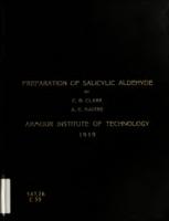 The preparation of salicylic aldehyde