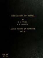 The preparation of thoria